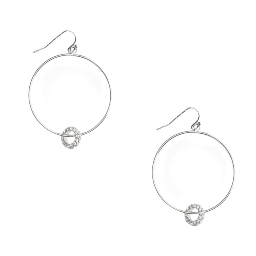Bancroft Circle Drop CV Hoop Earrings - Picture 3 of 6